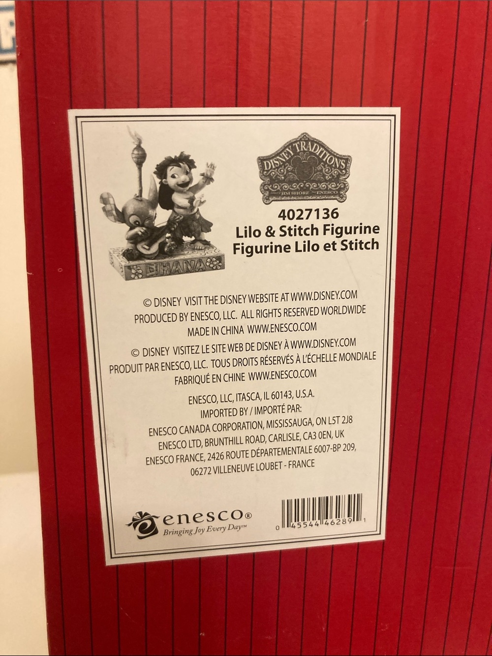 Vintage Disney Traditions 4027136 Lilo and Stitch Figurine “Ohana”